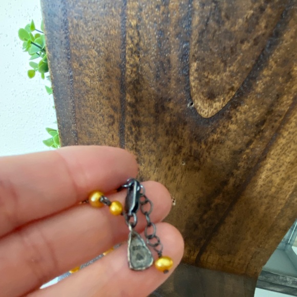 SILPADA STERLING SILVER GOLDEN YELLOW  PEARL 925 STERLING SILVER NECKLACE - Picture 5 of 9